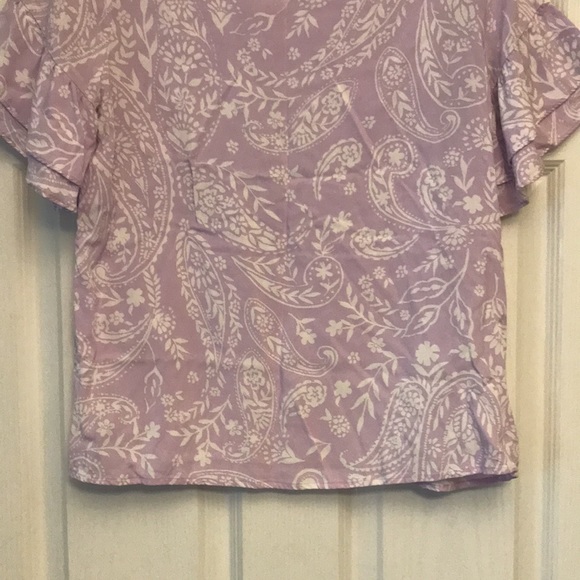Roebuck & Co. purple short sleeve blouse size medium - Picture 2 of 12